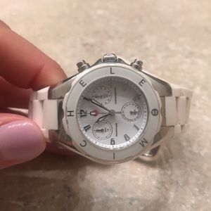 Michele White Jelly Watch